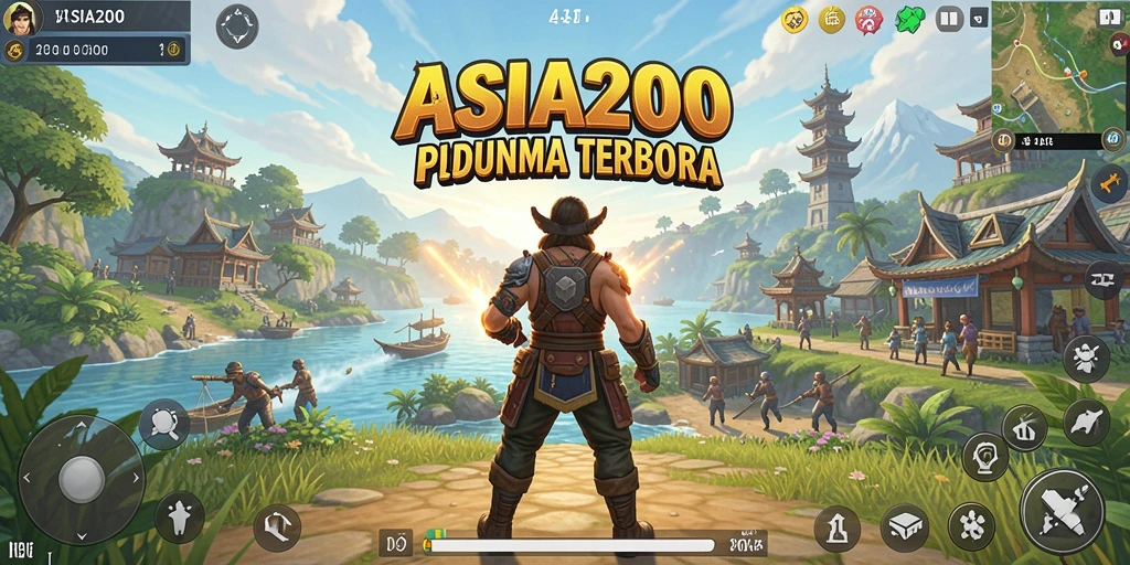 Gameplay ASIA200 yang menampilkan dunia terbuka dan interaksi karakter.