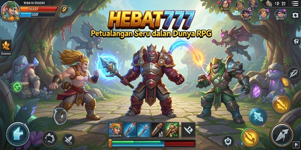 Gameplay RPG HEBAT777 yang mendebarkan dengan karakter menarik.