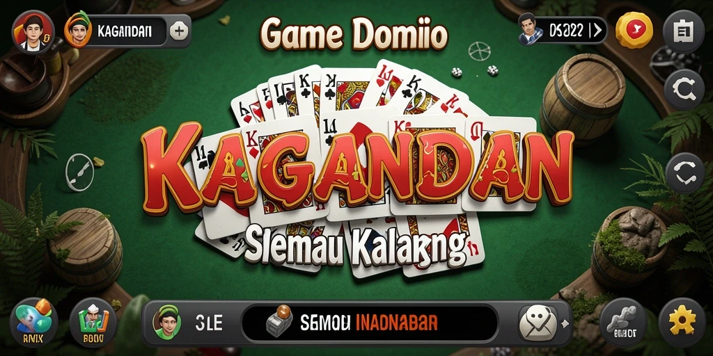 Tampilan gameplay KAGANDAN yang menarik dengan elemen Domino yang khas.