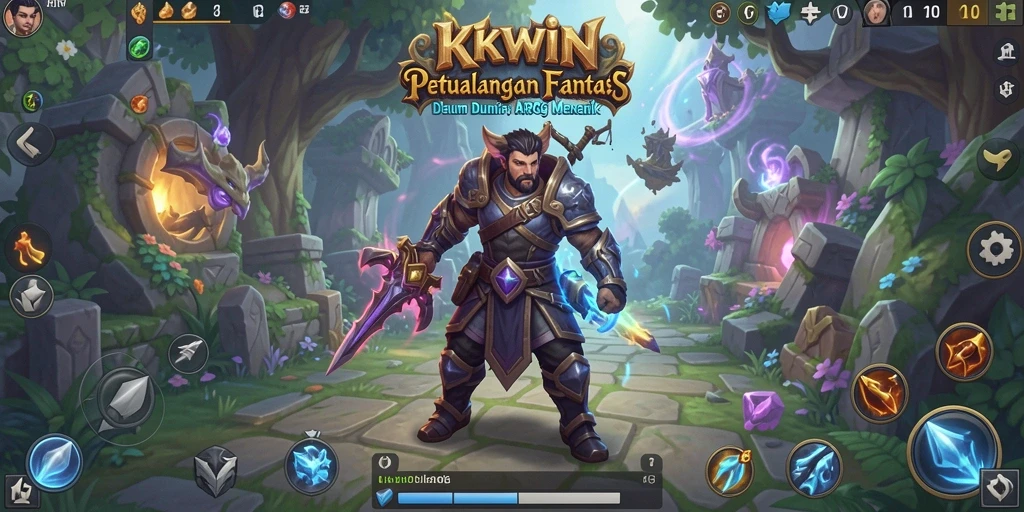 Gameplay KKWIN yang penuh aksi dan petualangan menarik.