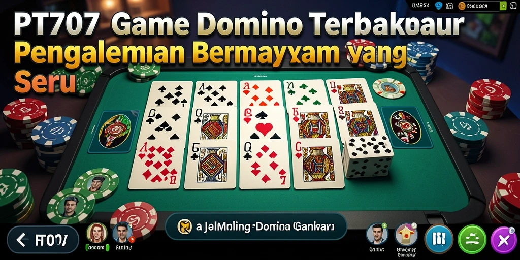 Tangkapan layar PT707 menampilkan aksi seru permainan Domino.