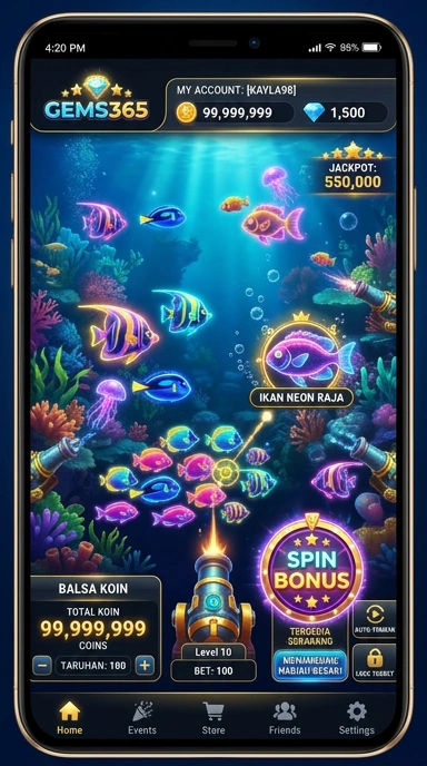 Skrin unduh aplikasi yang menunjukkan informasi versi terbaru gems365.